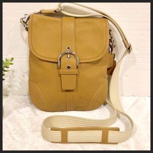 Coach Classic Camel Leather Crossbody Buckle Bag